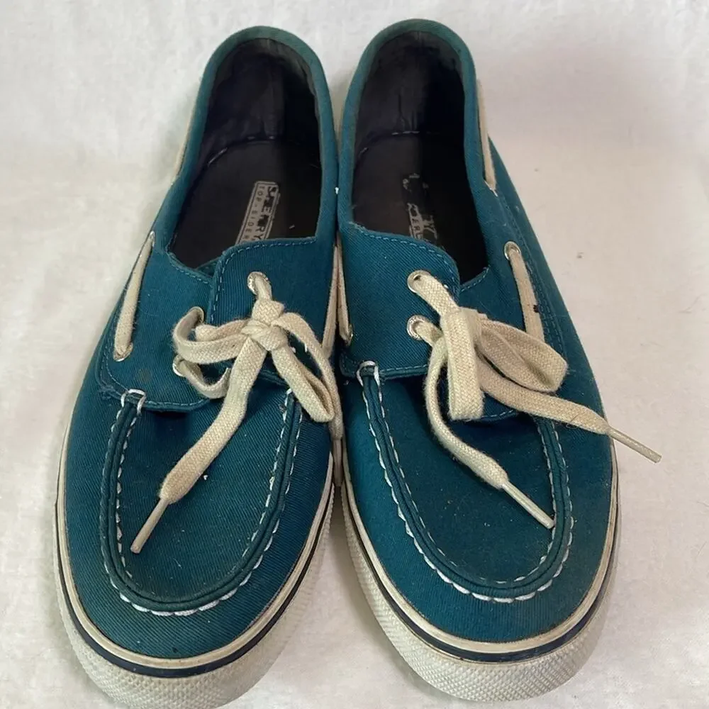 Sperry Women's Blue Canvas Boat Shoes